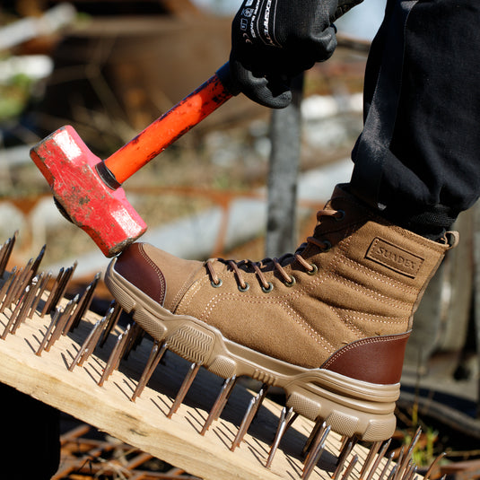 Suadex hommes femmes réconfortent les bottes de travail d'orteil en acier léger